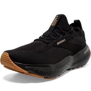 Brooks Stealthfit Black Sneakers with Tan Sole